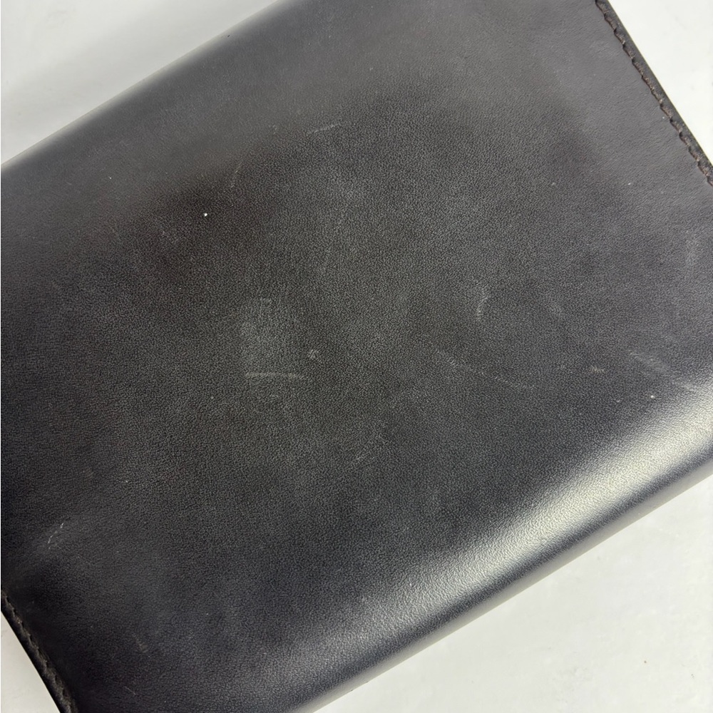 Prada Dark Brown Leather Bi-Fold Wallet with Gold Bar Detail‎ - Picture 5 of 6